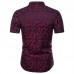 Summer Fashion Camo Printing Short Sleeve Band Collar Shirts for Men