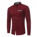 Casual Stylish Chest Pockets Slim Band Collar Button Up Designer Shirts for Men