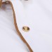 Mens Personality Contrast Color Casual Solid Color Slim Designer Shirt