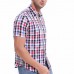 Mens Fashion Plaid Printing Short Sleeve Summer Casual Shirts