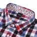 Mens Fashion Plaid Printing Short Sleeve Summer Casual Shirts