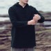 INCERUN Spring Autumn Mens Vintage Hooded Shirts Chinese Style Long Sleeve Tops