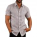 INCERUN Mens Causal Summer Collar Shirts Pocket Short Sleeve Tops