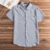 INCERUN Mens Causal Summer Collar Shirts Pocket Short Sleeve Tops