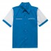 Summer Splicing Color Short Sleeve Lapel Shirts for Men