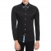 Mens Fashion Splice Spring Autumn Long Sleeve White Designer Shirts