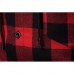 Men Plaid Hooded Patchwork Dual Pockets Shirts
