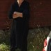INCERUN Mens Vintage V Neck Splits Tunic Style Shirts Cotton Loose Draped Mid Long Tops