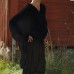 INCERUN Mens Vintage V Neck Splits Tunic Style Shirts Cotton Loose Draped Mid Long Tops