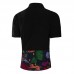 Mens Printing Splice Fashion Casual Summer Fit Shirts