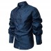 Men Irregular Pattern Lace Cuff Long Sleeve Shirts