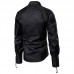 Men Irregular Pattern Lace Cuff Long Sleeve Shirts