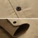Mens Winter Thick Military Slim Cotton Button Decoration Velvet Warm Casual Shirt