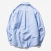 Mens Square Collar 100% Cotton Solid Color Long Sleeve Casual Shirts