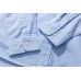 Mens Square Collar 100% Cotton Solid Color Long Sleeve Casual Shirts