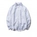 Mens Square Collar 100% Cotton Solid Color Long Sleeve Casual Shirts