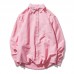 Mens Square Collar 100% Cotton Solid Color Long Sleeve Casual Shirts