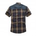 Summer Cotton Plaid Chest Pocket Short Sleeve Shirts for Men