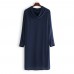 Mens Vintage Hooded Tunic Style Shirts Long Robe Tops