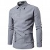 Vintage Stylish Fashion Stripe Printing Lapel Casual Shirts for Men Vintage Stylish Fashion Stripe Printing Lapel Casual Shirts for Men