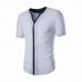 Mens Summer Contrast Color Splice V Neck Short Sleeve Tops Shirts