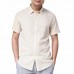 Mens Summer Fashion Dot Printing Short Sleeve Casual Shirts
