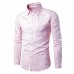 Mens Fashion Printing Design Turn Down Collar Long Sleeve Casual Shirts