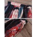 Women Floral Print Elastic Waist Casual Pockets Pants