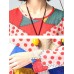 Women Vintage Floral Print Two Pieces Suits Long Sleeve Cotton Blouse Wide Leg Pants