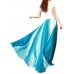 Bohemian Chiffon Contrast Color Patchwork Elastic Waist Pleated Maxi Skirts For Women