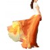 Bohemian Chiffon Contrast Color Patchwork Elastic Waist Pleated Maxi Skirts For Women