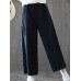 Women Casual Button Wide Leg Full Length Pants