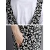 Wide Leg Women Cotton Loose Floral Print Sleeveless Jumpsuit