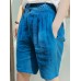 Casual Women Linen Elastic Waist Pure Color Shorts