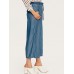 Women Elastic Wasit Pockets Wide Leg Jeans Women Elastic Wasit Pockets Wide Leg Jeans