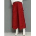 Vintage Women Elastic Waist Jacquard Wide Leg Pants Vintage Women Elastic Waist Jacquard Wide Leg Pants