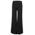 Casual Women Pure Color Stretch Sport Wide Leg Pants Trousers