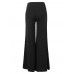 Casual Women Pure Color Stretch Sport Wide Leg Pants Trousers