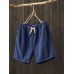 Women Casual Cotton Linen Plain Elastic Waist Shorts Women Casual Cotton Linen Plain Elastic Waist Shorts