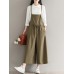 Vintage Women Loose Cototn Linen Elastic Waist Wide Leg Jumpsuit Vintage Women Loose Cototn Linen Elastic Waist Wide Leg Jumpsuit