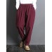 Women Casual Solid Color Elastic Waist Pants With Pocket Women Casual Solid Color Elastic Waist Pants With Pocket