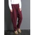 Women Casual Solid Color Elastic Waist Pants With Pocket Women Casual Solid Color Elastic Waist Pants With Pocket