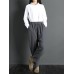 Women Casual Solid Color Elastic Waist Pants With Pocket Women Casual Solid Color Elastic Waist Pants With Pocket