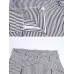 Women High Drawstring Waist Stripe Casual Slim Pants