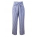 Women High Drawstring Waist Stripe Casual Slim Pants