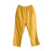 Vintage Women Solid Color Linen Trousers Pants Vintage Women Solid Color Linen Trousers Pants
