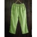 Vintage Women Solid Color Linen Trousers Pants Vintage Women Solid Color Linen Trousers Pants