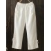 Vintage Women Solid Color Linen Trousers Pants Vintage Women Solid Color Linen Trousers Pants
