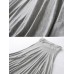 Women Solid Color Irregular Hem Elastic Waist Skirts