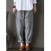 Women Stripe Elastic Waist Casual Loose Harem Pants Women Stripe Elastic Waist Casual Loose Harem Pants
